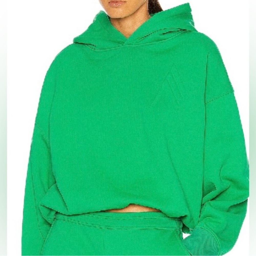 ATTICO emerald green logo hoodie